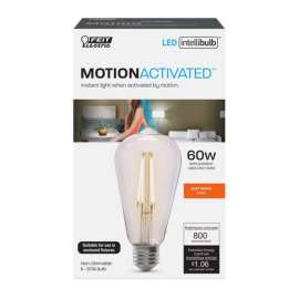 Feit Electric ST19 E26 (Medium) LED Motion Activated Bulb Soft White 60 Watt Equivalence 1 pk