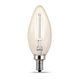 Feit Electric Mini Candelabra E12 (Candelabra) Filament LED Bulb Soft White 40 Watt Equivalence 1 pk