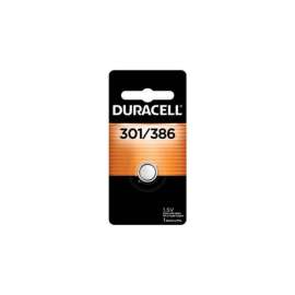 Duracell Silver Oxide 301/386 1.5 V 130 Ah Electronic/Watch Battery 1 pk