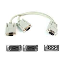 Belkin Monitor Display Cable, HD-15 Female Video, HD-15 Male Video, 1ft, GRAY