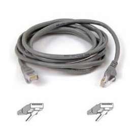 Belkin Cat5e Patch Cable, RJ-45 Male Network, RJ-45 Male Network, 100ft, Gray