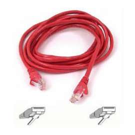 Belkin Cat5e Patch Cable - RJ-45 Male Network - RJ-45 Male Network - 6ft - Red