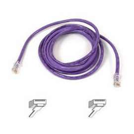 Belkin Cat5e Patch Cable, RJ-45 Male Network, RJ-45 Male Network, 25ft, Purple