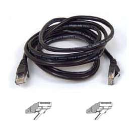 Belkin Cat5e Patch Cable, RJ-45 Male Network, RJ-45 Male Network, 25ft, Black