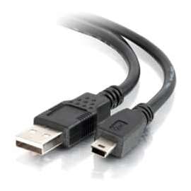 C2G 2m USB Cable, USB 2.0 A to USB Mini B, M/M, Type A Male, Mini Type B Male USB