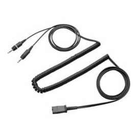Poly Plantronics Headsets to PC Sound Cards Adapter Cable Assembly, Quick Disconnect Male, Mini-phone Male, 10ft