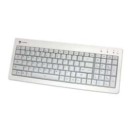 Buslink Media I-Rocks KR-6820E Compact USB Keyboard - USB - 104 Keys - White