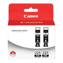 Canon PGI-225 Inkjet Ink Cartridge, Twin-pack, Pigment Black, 2 / Pack, Inkjet