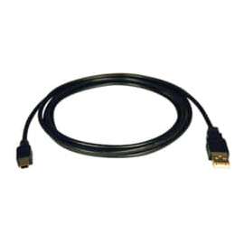 Tripp Lite 3ft USB 2.0 Hi-Speed A to Mini-B Cable A to 5Pin Mini-B, M/M 3', (A to 5Pin Mini-B, M/M) 3-ft."