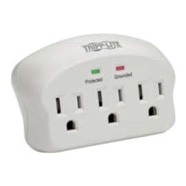 Tripp Lite Surge Protector Wallmount Direct Plug In 3 Outlet 660 Joules, 3 x NEMA 5-15R, 1875 VA, 660 J, 120 V AC Input