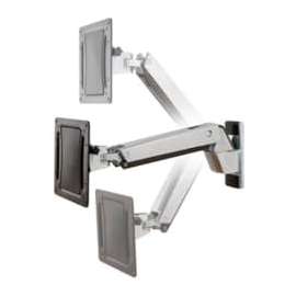 Ergotron Mounting Arm for Flat Panel Display - Polished Aluminum, Black - 30" to 55" Screen Support - 40 lb Load Capacity - 200 x 100, 200 x 400 - VESA Mount Compatible
