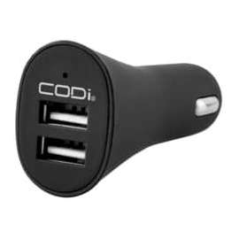 CODi Dual USB Car Charger, 12 V DC Input, 5 V DC Output