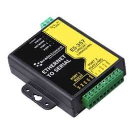 Brainboxes 1 Port RS232 and 1 Port RS422/485 Ethernet to Serial Adapter - DIN Rail Mountable - PC, Linux, Mac - 2 x Number of Serial Ports External - TAA Compliant