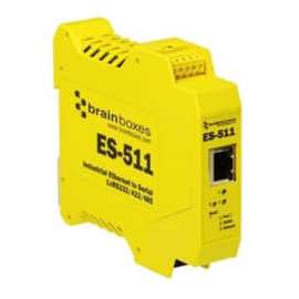 Brainboxes Industrial Ethernet to Serial 1xRS232/422/485, DIN Rail Mountable, PC, Linux, 1 x Number of Serial Ports External, TAA Compliant