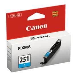 Canon CLI-251C Original Standard Yield Inkjet Ink Cartridge, Cyan Pack, 304 Pages