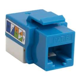 4XEM Cat6 RJ45 Keystone Jack UTP 110-Type (Blue), Blue, 1 x RJ-45 Port(s)