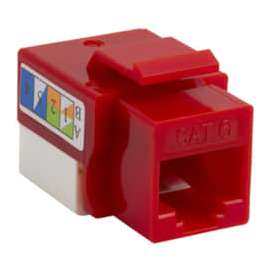 4XEM Cat6 RJ45 Keystone Jack UTP 110-Type (Red) - Red - 1 x RJ-45 Port(s)