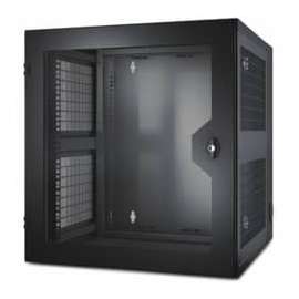 APC by Schneider Electric NetShelter WX 13U w/Threaded Hole Vertical Mounting Rail Vented Front Door Black, For Networking, Airflow System, 13U Rack Height x 19" Rack Width, Wall Mountable, Black