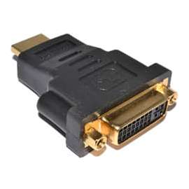 4XEM HDMI Male To DVI-D Female Gold Plated Video Adapter, 1 x HDMI Digital Audio/Video Male, 1 x DVI-D Digital Video Female, Gold Connector