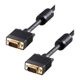 4XEM 3FT High Quality Dual Ferrite M/M VGA Cable, 3 ft VGA Video Cable for Video Device, Monitor, First End: 1 x 15-pin HD-15, Male, Second End: 1 x 15-pin HD-15