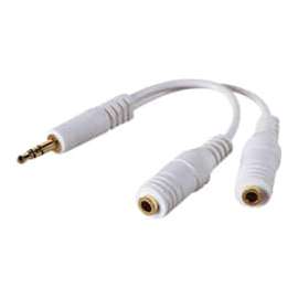4XEM 3.5mm Mini Jack Headphone Splitter Cable For iPhone/iPod/Audio Devices, Mini-phone Audio Cable for Audio Device, Headphone, iPhone, iPod, Microphone, Speaker, First End: 2 x Mini-phone Stereo Audio, Female, Second End: 1 x Mini-phone Stereo Audio