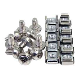 4XEM 50 Pkg M5 Rack Mounting Screws and Cage Nuts For Server Racks/Cabinets, Rack Screw, Philips, Stainless Steel