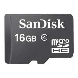 SanDisk 16 GB Class 4 microSDHC, 5 Year Warranty
