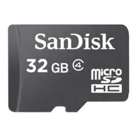 SanDisk 32 GB Class 4 microSDHC, 5 Year Warranty