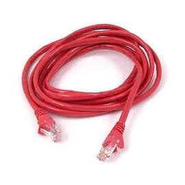 Belkin Patch Cord, RJ-45 Male, RJ-45 Male, 20ft, Red