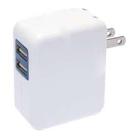 4XEM 2 Port USB Wall Charger, 120 V AC, 230 V AC Input, 5 V DC/2.10 A Output