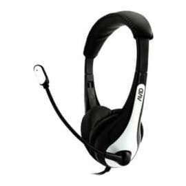 Ergoguys AVID AE-36 HEADSET WITH NOISE CANCELLING MIC & 3.5MM PLUG WHITE - Stereo - Mini-phone (3.5mm) - Wired - 32 Ohm - 20 Hz - 20 kHz - Over-the-head - Binaural - Circumaural - 6 ft Cable - Noise Cancelling Microphone - White