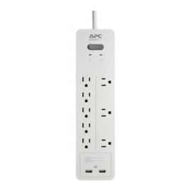 APC by Schneider Electric SurgeArrest Home/Office 8-Outlet Surge Suppressor/Protector, 8 x NEMA 5-15R, 2 x USB, 2160 J, 120 V AC Input