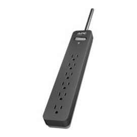APC by Schneider Electric SurgeArrest Essential 6-Outlet Surge Suppressor/Protector, 6 x NEMA 5-15R, 1080 J, 120 V AC Input, 120 V AC Output