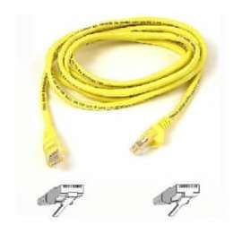 Belkin Cat6 UTP Patch Cable, RJ-45 Male, RJ-45 Male, 3ft, Yellow