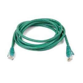 Belkin Cat5e Patch Cable, RJ-45 Male, RJ-45 Male, 6ft, Green
