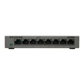 Netgear GS308 Ethernet Switch, 8 Ports, Gigabit Ethernet, 10/100/1000Base-T, 2 Layer Supported