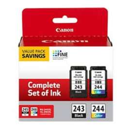 Canon PG-243 / CL-244 Original Laser Ink Cartridge, Value Pack, Black, Color Pack, Laser