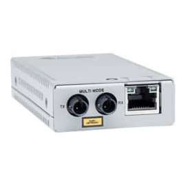 Allied Telesis MMC2000/ST Transceiver/Media Converter, 1 x Network (RJ-45), 1 x ST Ports, Multi-mode, Gigabit Ethernet