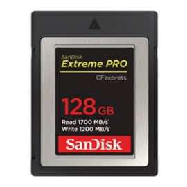 SanDisk Extreme PRO 128 GB CFexpress Card Type B - 1 Pack - 1.66 GB/s Read - 1.17 GB/s Write - 8000x Memory Speed - Lifetime Warranty