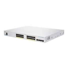 Cisco 250 CBS250-24PP-4G Ethernet Switch - 24 Ports - Manageable - 2 Layer Supported - Modular - 4 SFP Slots - 138.90 W Power Consumption - 100 W PoE Budget - Optical Fiber, Twisted Pair - PoE Ports - Rack-mountable - Lifetime Limited Warranty