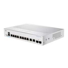 Cisco 350 CBS350-8T-E-2G Ethernet Switch - 10 Ports - Manageable - Gigabit Ethernet - 1000Base-T, 1000Base-X - 2 Layer Supported - Modular - 2 SFP Slots - 12.55 W Power Consumption - Optical Fiber, Twisted Pair - Rack-mountable - Lifetime Limited Wa