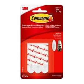 3M Command Medium Refill Strips, Foam, 9, White