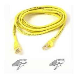 Belkin Cat. 5E UTP Patch Cable - RJ-45 Male - RJ-45 Male - 30ft - Yellow