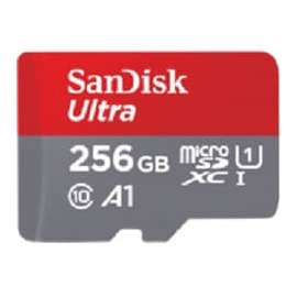 SanDisk Ultra 256 GB Class 10/UHS-I (U1) microSDXC, 120 MB/s Read, 10 Year Warranty
