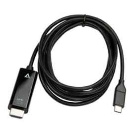 V7 USB-C Male to HDMI 2.0 Male 21.6 Gbps 4K UHD, 6.56 ft HDMI/USB-C A/V Cable for Audio/Video Device, Desktop Computer, Notebook, Tablet, Mobile Device, First End: 1 x USB Type C, Male, Second End: 1 x HDMI Digital Audio/Video