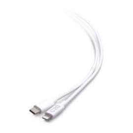 C2G 10ft USB-C Male to Lightning Male Sync and Charging Cable - White - 10 ft Lightning/USB-C Data Transfer Cable for iPhone, iPad, iPod, AirPods, Siri Remote, Magic Mouse, Magic Keyboard, Magic Trackpad - First End: 1 x USB Type C - Male - Second E