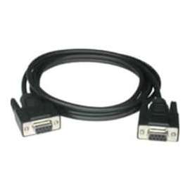 C2G 10ft DB9 F/F Null Modem Cable, Black, DB-9 Female Serial, DB-9 Female Serial, 10ft
