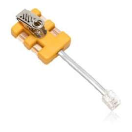 Fluke Networks 4-Wire In-Line Modular Adapter, RJ-11 Phone Male, RJ-45 Network Female
