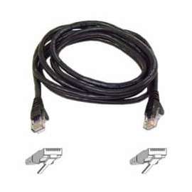 Belkin Cat.6 UTP Patch Cable, RJ-45 Male, RJ-45 Male, 7ft, Black