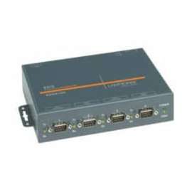 Lantronix EDS4100 4-Port Device Server with PoE, Four DB9M serial ports; two RS-232, two RS-232/422/485, 10/100 RJ45 Ethernet, PoE, customizable through Evolution SDK, no power supply, RoHS.